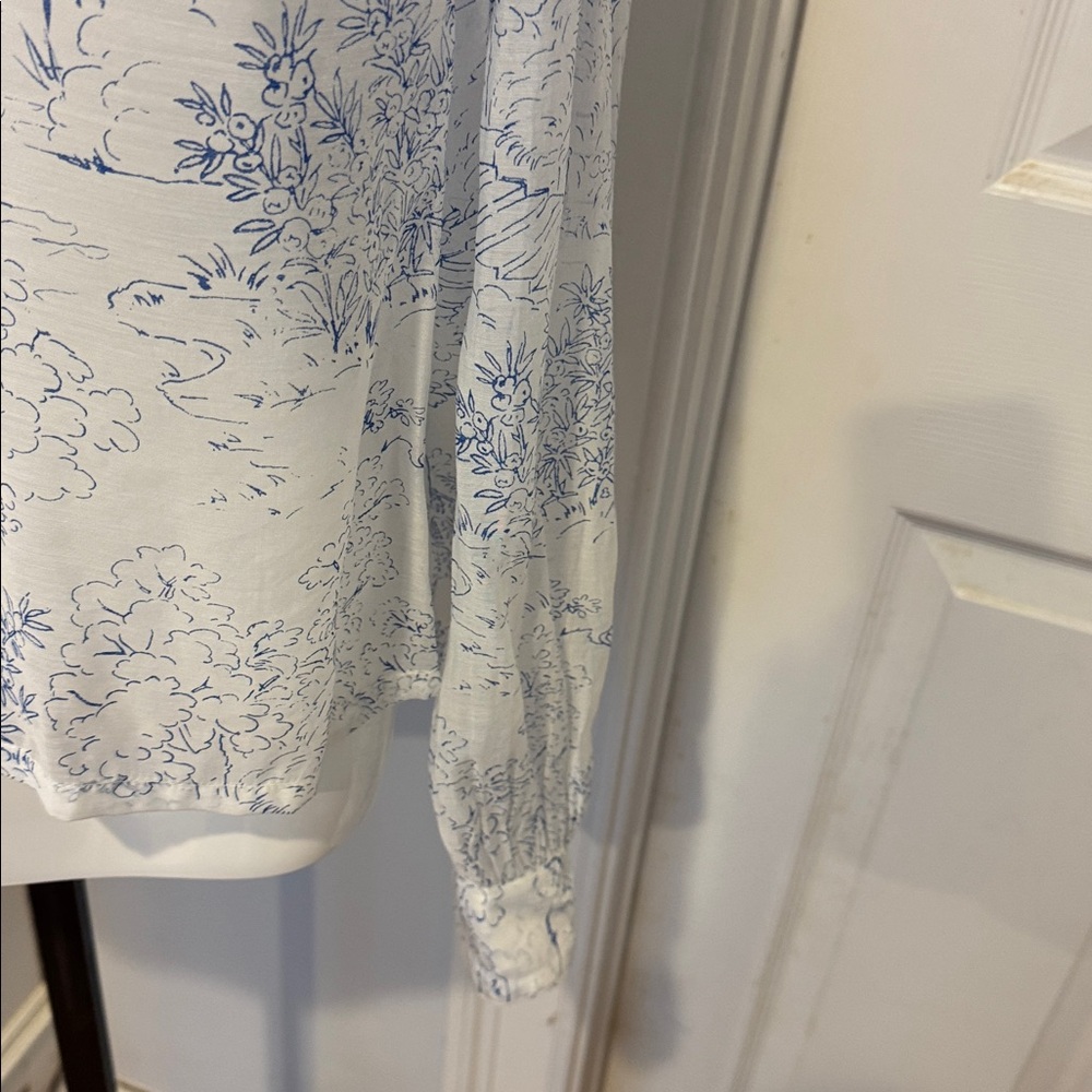 Cinq à Sept Blue and White Blouse New With Tags - Picture 3 of 8